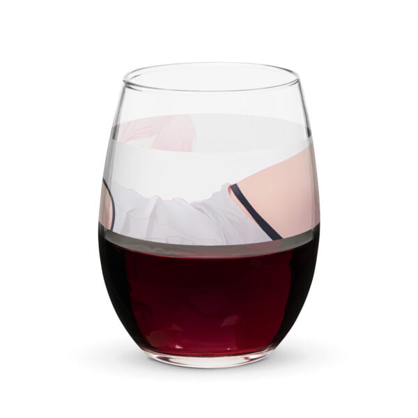 Enchanting Anime Stemless Wine Glass - Pink Hair