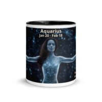 Aquarius Ceramic Mug with Color Inside