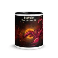 "Scorpio" Ceramic Mug with Color Inside