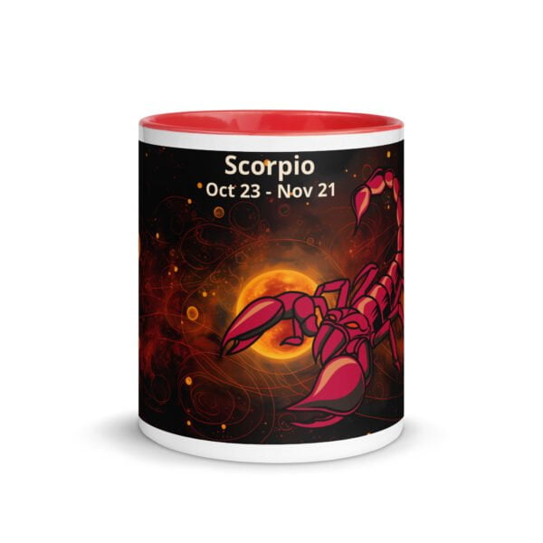 "Scorpio" Ceramic Mug with Color Inside