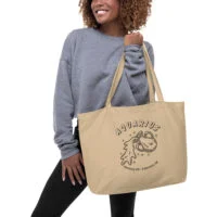 "Aquarius" Large organic tote bag